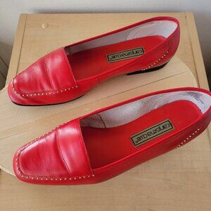 Carysma Club Red Leather Women's Loafers (Size 8½)